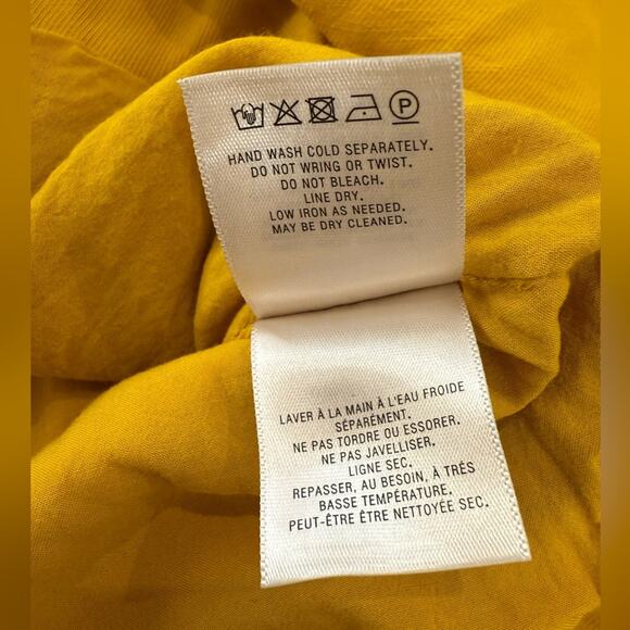 Maeve By Anthropologie Artemis Yellow Belted Asymmetric Midi Dress Size 2 - Picture 12 of 14